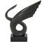 15" Porcelain Wing Abstract Sculpture with Black Base